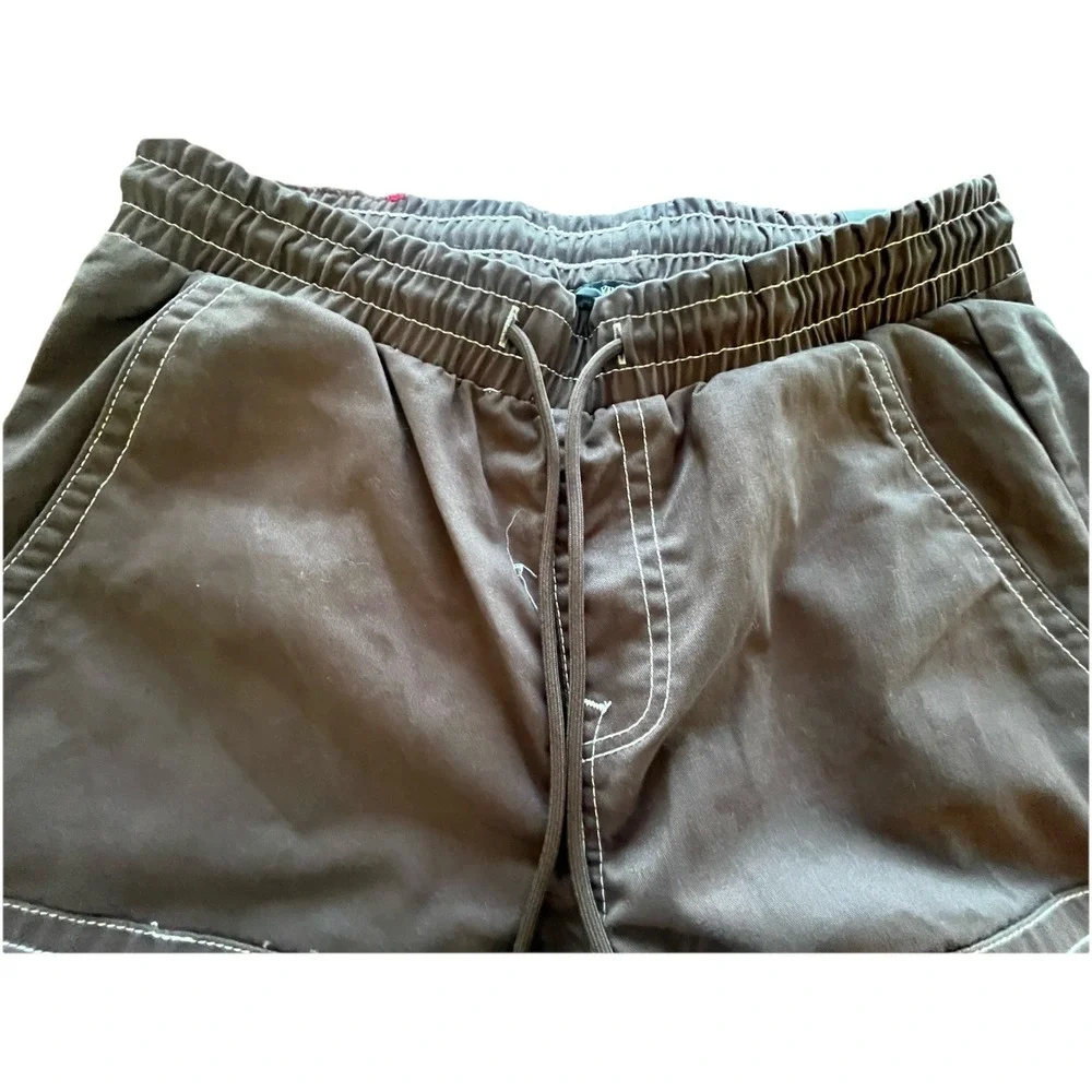 True Religion Cargo‎ Vinny Ultra Baggy Pants Mens 32x32 Brown Bracken Stitch NWT